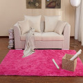 white microfiber polyester shaggy tile carpet floor decoration